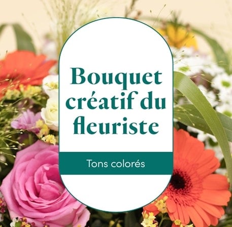 The florist's creative, multicolored bouquet (Normal)
