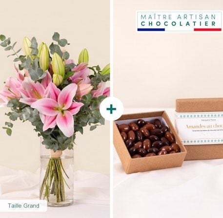 Our beautiful lilies and their chocolate-covered almonds (Normal)