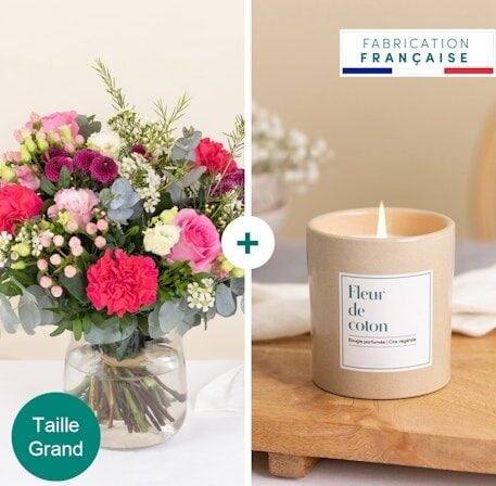 Rosa bella and its scented candle (Normal)