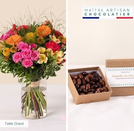 Tutti frutti and chocolate almonds