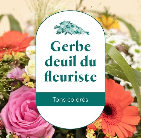 Florist's funeral wreath - colorful tones (Normal)