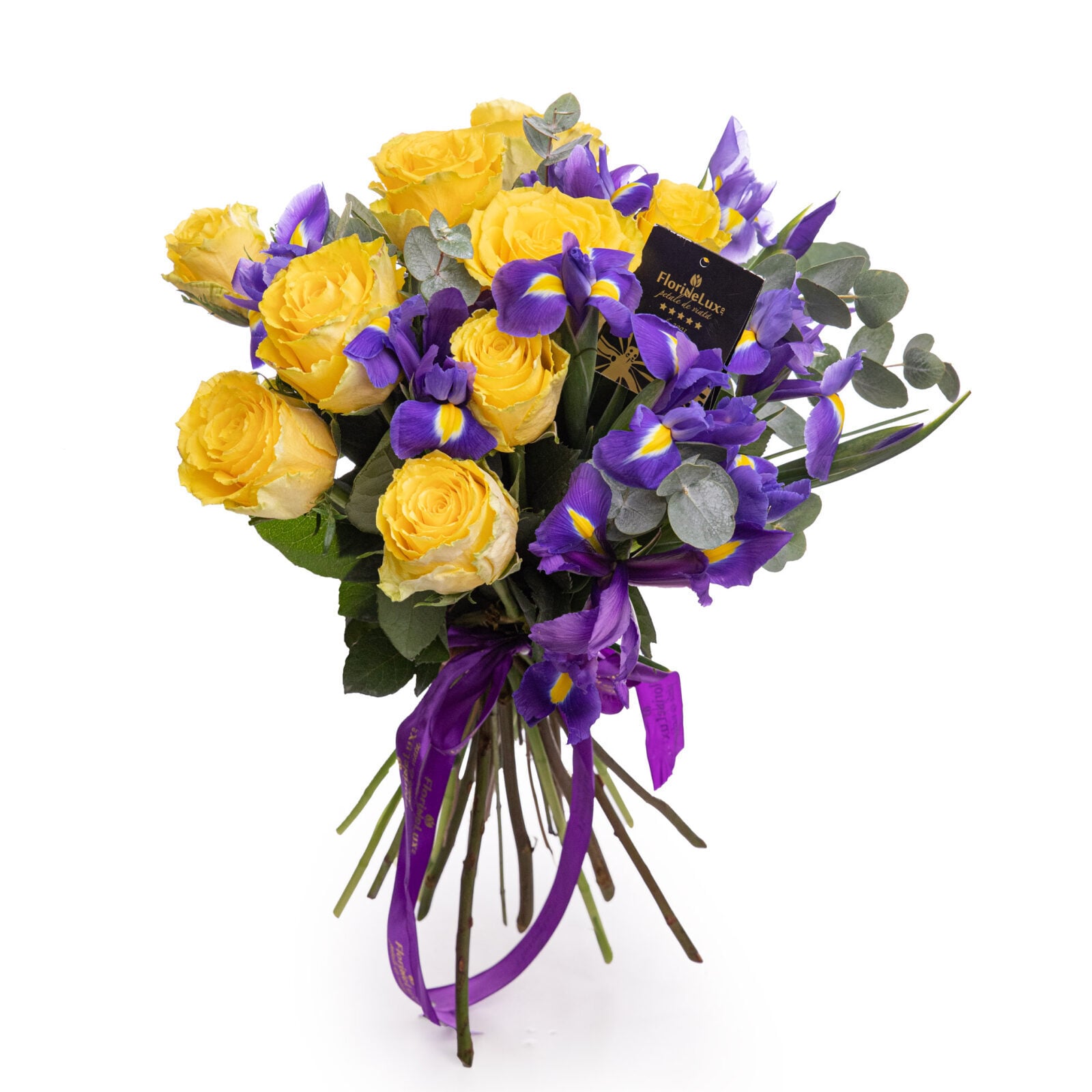 Yellow roses and irises (Standard)