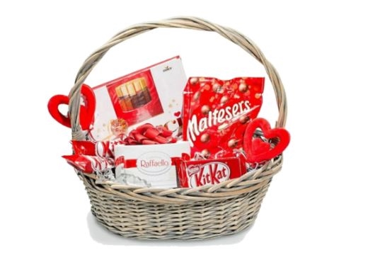 Red Hearts Basket