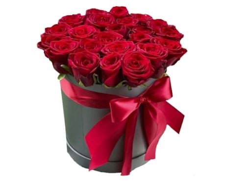 25 Red Roses In Box