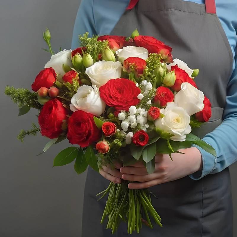 Red & White Florist Choice (Regular)