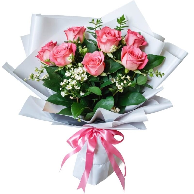 7 Pink Roses (Regular)