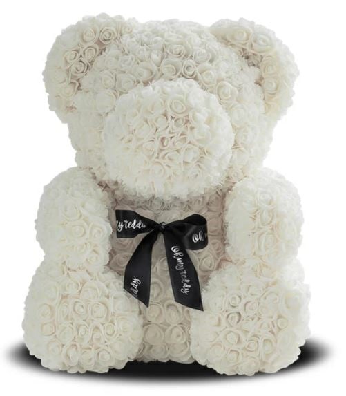 White Roses Teddy Bear