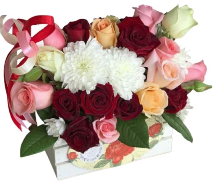 Romantic Flowers Box