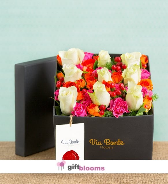 Elegant Roses in a Box
