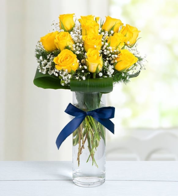 12 Yellow Roses - Good Morning Sunshine