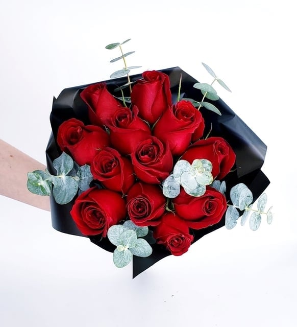 Bouquet de 12 Rosas rojas