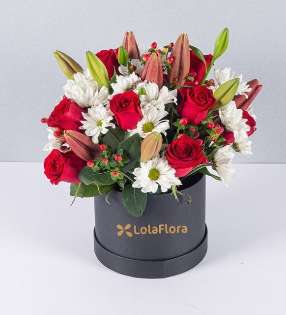 Lily Pink Daisies and Roses Box