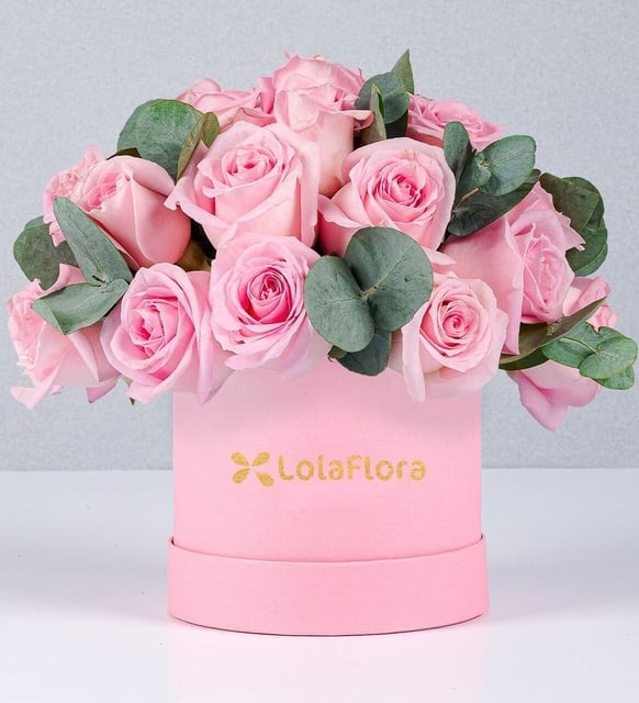 Box of Pink Roses