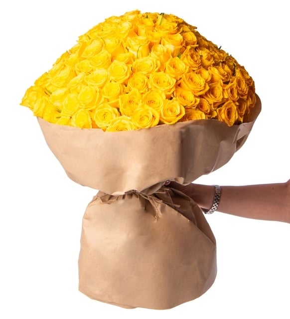 200 Yellow Roses in a Special Bouquet