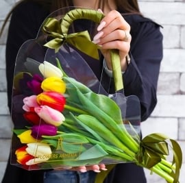 Colorful Explosion (11 Tulips)
