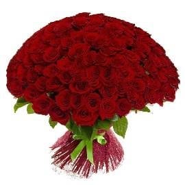 125 Luxury Red Roses (125 Roses)