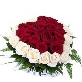 Deluxe Heart of Roses (55 Roses)