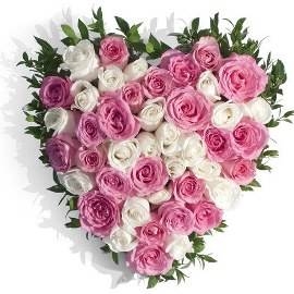 Pretty Heart (51 Roses)