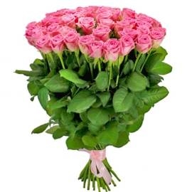 Long-stem Pink Roses (35 Roses)