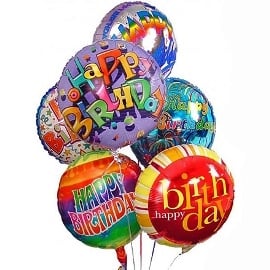 7 Birthday Balloons Bunch (Air Balloons)