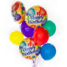 9 Colorful Birthday Balloons (Air Balloons)
