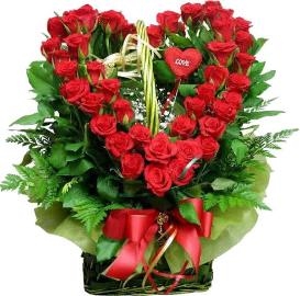 Elegant Heart-Shaped Roses