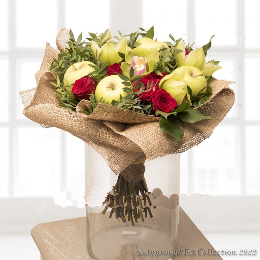 Red Roses & Apples Bouquet