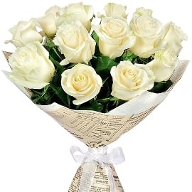 Simply White (15 Roses)