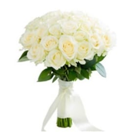Seductive White Roses (25 Roses)