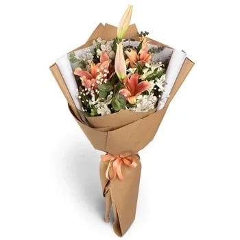 BOUQUET OF LILUMS AND ALSTROEMERIAS