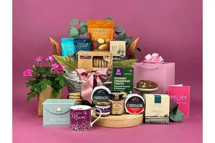 Mothers Day Flowers and Savoury Gift Basket