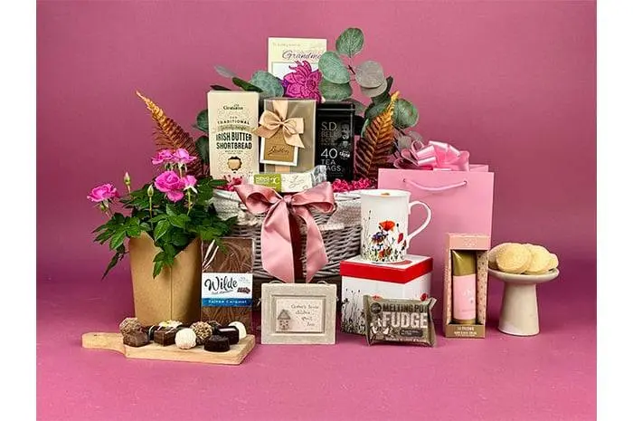 Special Grandmother Basket With Flowers