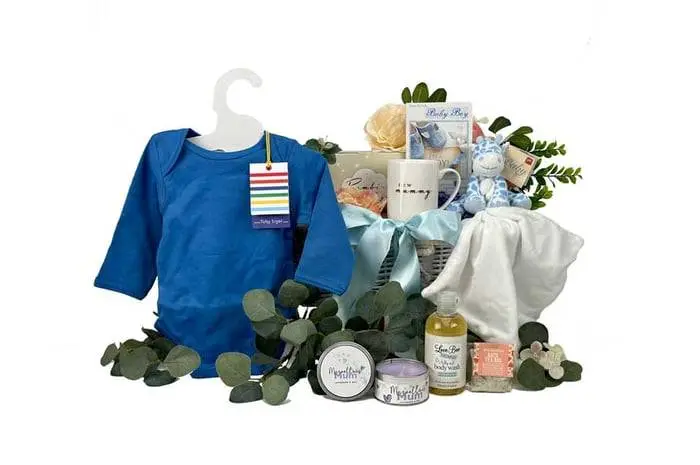 Mummy and Baby Boy Gift Basket