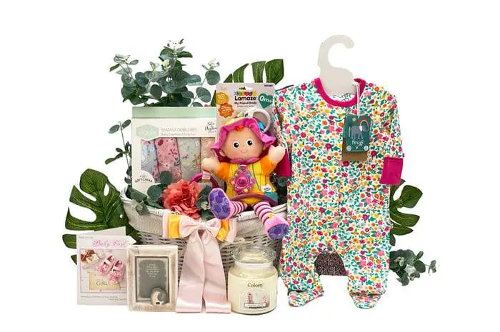 New Arrival Baby Gift Basket Girl