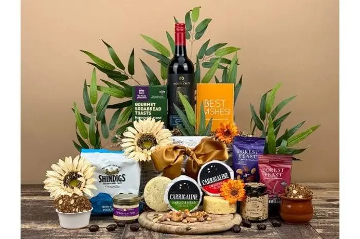 Cheesy Sunshine Tipple Gift Basket