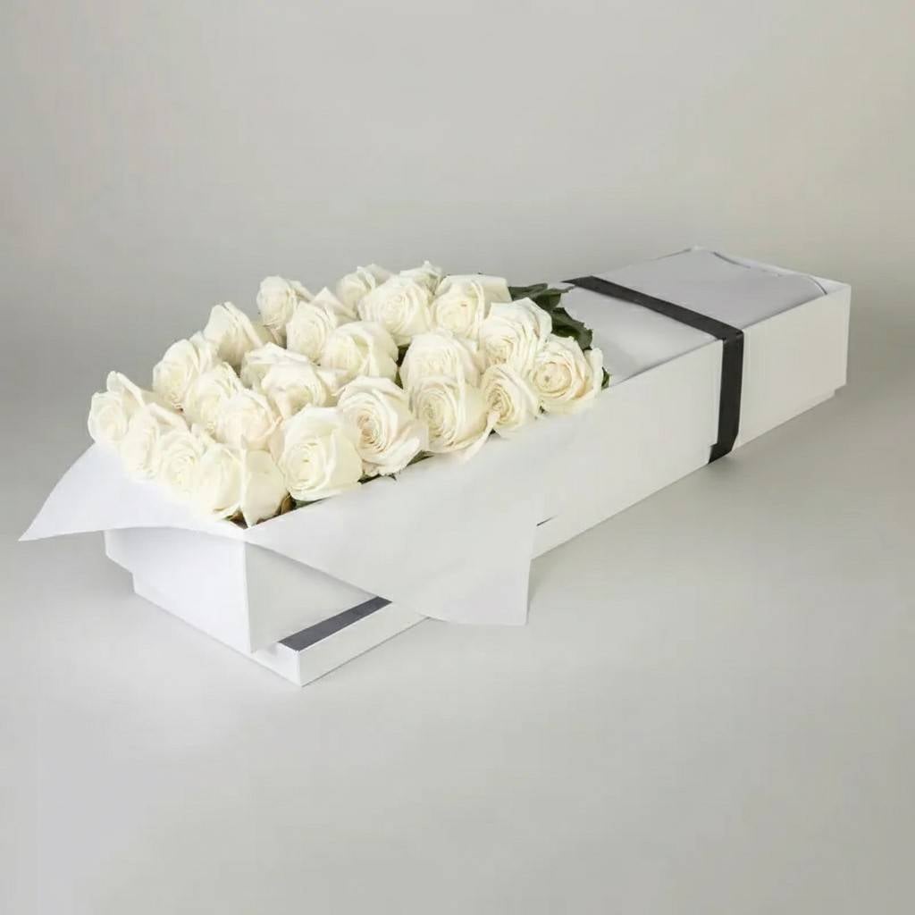 Everlasting Lovely Roses in White