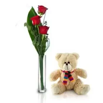 3 Roses And Teddy (Standard)
