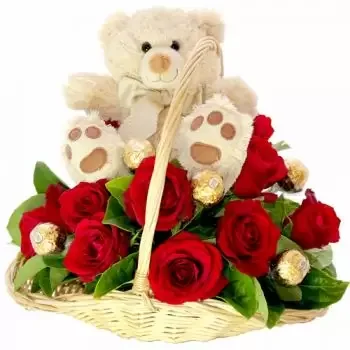 12 Roses, Teddy and 8 Chocolates