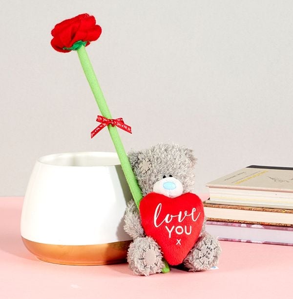 Tatty Teddy With Rose In A Gift Box