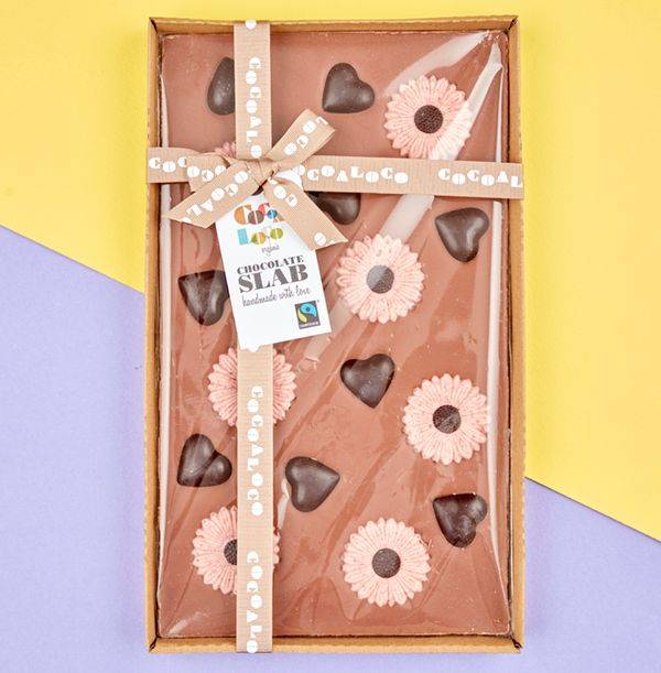 Milk Chocolate Flower Slab 500g