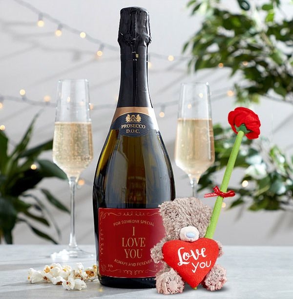 Tatty Teddy Bear and Prosecco Gift Set