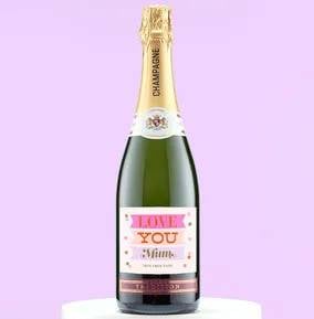 Love You Mum Personalised Champagne
