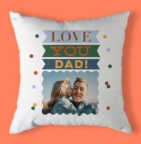 Love You Dad Photo Personalised Cushion