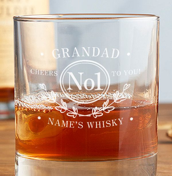 Engraved Whisky Tumbler - No1 Grandad
