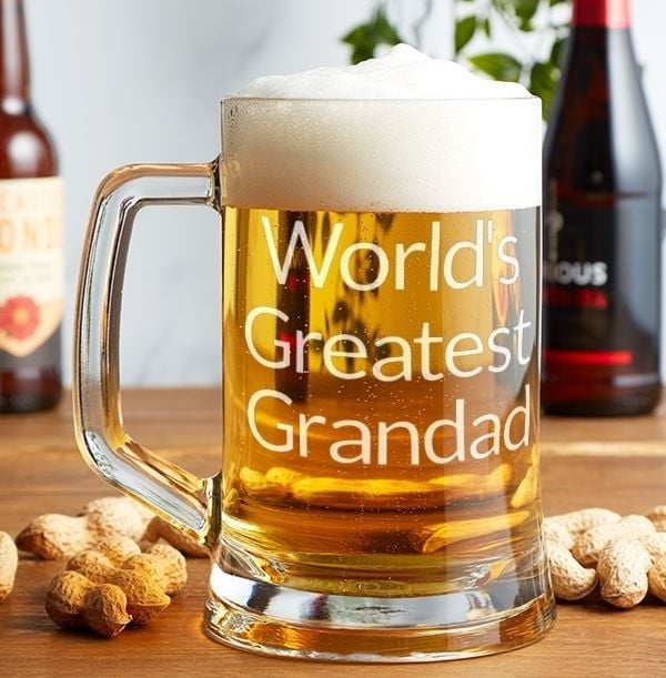 Personalised Grandad Pint Glass