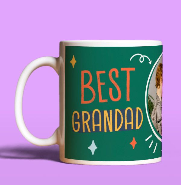 Cancer Research UK Best Grandad in the World Photo Upload Mug