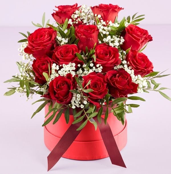 Red Rose Hatbox