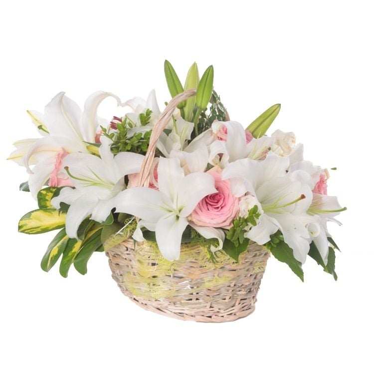 basket white and pink (Standard)