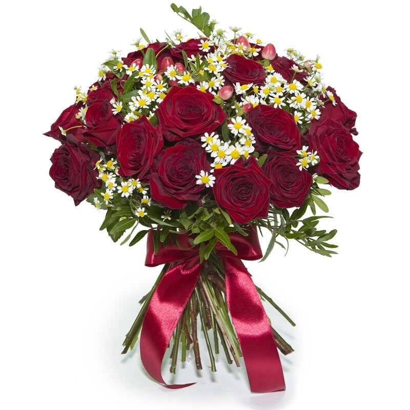 red roses and wildflowers (Standard)
