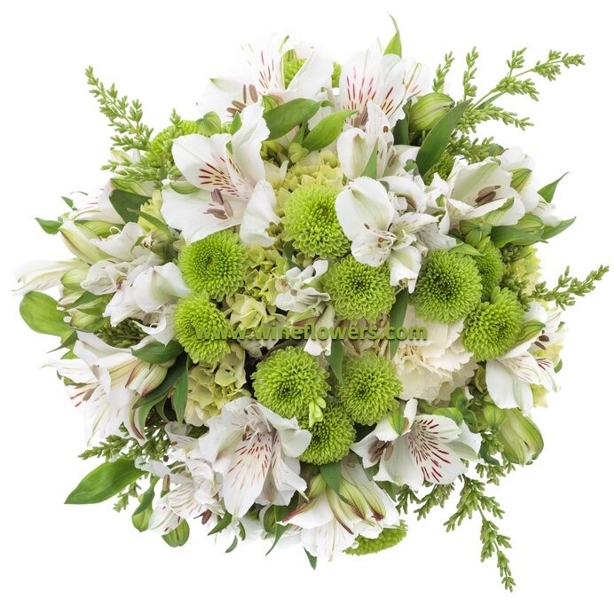 White Freesias And Alstromerias (Standard)